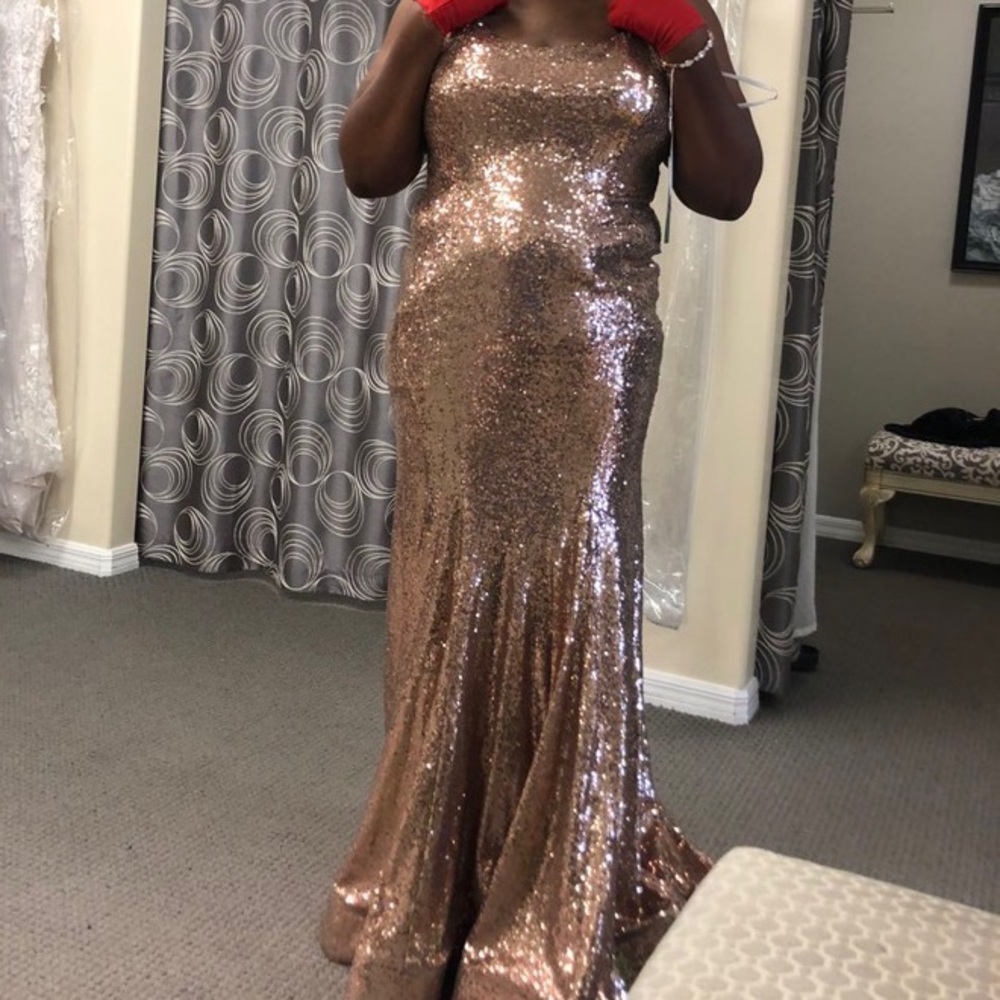 Elle Wilde Mon Cheri Golden Dress